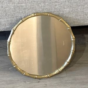 Retro Circular gold bamboo-style mirror